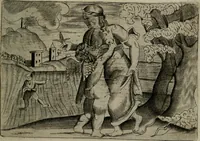 An illustration from Cupidoos mengelwerken, of, Minnespiegel der deugden : bestaande uit stightelyke zinnebeelden (1728)
