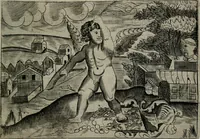 An illustration from Cupidoos mengelwerken, of, Minnespiegel der deugden : bestaande uit stightelyke zinnebeelden (1728)