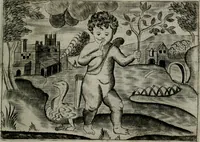 An illustration from Cupidoos mengelwerken, of, Minnespiegel der deugden : bestaande uit stightelyke zinnebeelden (1728)