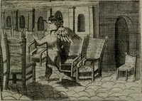 An illustration from Cupidoos mengelwerken, of, Minnespiegel der deugden : bestaande uit stightelyke zinnebeelden (1728)