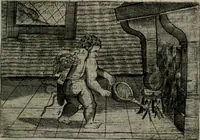 An illustration from Cupidoos mengelwerken, of, Minnespiegel der deugden : bestaande uit stightelyke zinnebeelden (1728)
