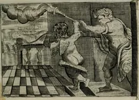 An illustration from Cupidoos mengelwerken, of, Minnespiegel der deugden : bestaande uit stightelyke zinnebeelden (1728)