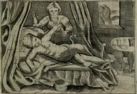 An illustration from Cupidoos mengelwerken, of, Minnespiegel der deugden : bestaande uit stightelyke zinnebeelden (1728)