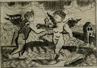 An illustration from Cupidoos mengelwerken, of, Minnespiegel der deugden : bestaande uit stightelyke zinnebeelden (1728)