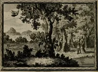 An illustration from Cupidoos mengelwerken, of, Minnespiegel der deugden : bestaande uit stightelyke zinnebeelden (1728)
