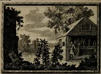 An illustration from Cupidoos mengelwerken, of, Minnespiegel der deugden : bestaande uit stightelyke zinnebeelden (1728)