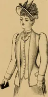 An illustration from The cutters' practical guide to the cutting of ladies' garments.. (1890)