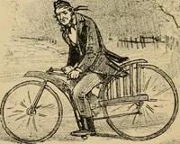 An illustration from Cycling art, energy and locomotion: a series of remarks on the development of bicycles, tricycles, and man-motor carriages (1889)