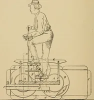 An illustration from Cycling art, energy and locomotion: a series of remarks on the development of bicycles, tricycles, and man-motor carriages (1889)