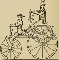 An illustration from Cycling art, energy and locomotion: a series of remarks on the development of bicycles, tricycles, and man-motor carriages (1889)