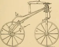 An illustration from Cycling art, energy and locomotion: a series of remarks on the development of bicycles, tricycles, and man-motor carriages (1889)