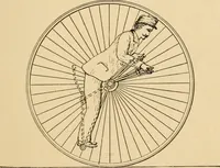 An illustration from Cycling art, energy and locomotion: a series of remarks on the development of bicycles, tricycles, and man-motor carriages (1889)