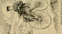 An illustration from Cycling art, energy and locomotion: a series of remarks on the development of bicycles, tricycles, and man-motor carriages (1889)