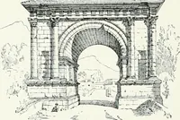 An illustration from A cyclopaedia of works of architecture in Italy, Greece, and the Levant (1895)