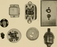 Picture 188 of 305 from Cyclopedia of applied electricity : a general reference work on direct-current generators and motors, storage batteries, electrochemistry, welding, electric wiring, meters, electric lighting, electric railways, power stations, switchboards, power transmission, alternating-current machinery, telegraphy, etc. (1916), leaf 320