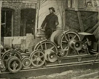 An illustration from Cyclopedia of applied electricity : a general reference work on direct-current generators and motors, storage batteries, electrochemistry, welding, electric wiring, meters, electric lighting, electric railways, power stations, switchboards, power transmission, alternating-current machinery, telegraphy, etc. (1916)