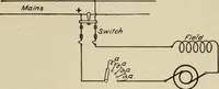 An illustration from Cyclopedia of applied electricity : a general reference work on direct-current generators and motors, storage batteries, electrochemistry, welding, electric wiring, meters, electric lighting, electric railways, power stations, switchboards, power transmission, alternating-current machinery, telegraphy, etc. (1916)