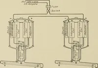 An illustration from Cyclopedia of applied electricity : a general reference work on direct-current generators and motors, storage batteries, electrochemistry, welding, electric wiring, meters, electric lighting, electric railways, power stations, switchboards, power transmission, alternating-current machinery, telegraphy, etc. (1916)