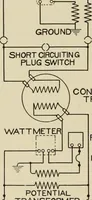 An illustration from Cyclopedia of applied electricity : a general reference work on direct-current generators and motors, storage batteries, electrochemistry, welding, electric wiring, meters, electric lighting, electric railways, power stations, switchboards, power transmission, alternating-current machinery, telegraphy, etc. (1916)