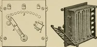 An illustration from Cyclopedia of applied electricity : a general reference work on direct-current generators and motors, storage batteries, electrochemistry, welding, electric wiring, meters, electric lighting, electric railways, power stations, switchboards, power transmission, alternating-current machinery, telegraphy, etc. (1916)