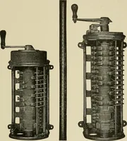An illustration from Cyclopedia of applied electricity : a general reference work on direct-current generators and motors, storage batteries, electrochemistry, welding, electric wiring, meters, electric lighting, electric railways, power stations, switchboards, power transmission, alternating-current machinery, telegraphy, etc. (1916)