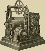 An illustration from Cyclopedia of applied electricity : a general reference work on direct-current generators and motors, storage batteries, electrochemistry, welding, electric wiring, meters, electric lighting, electric railways, power stations, switchboards, power transmission, alternating-current machinery, telegraphy, etc. (1916)