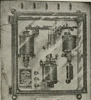 An illustration from Cyclopedia of applied electricity : a general reference work on direct-current generators and motors, storage batteries, electrochemistry, welding, electric wiring, meters, electric lighting, electric railways, power stations, switchboards, power transmission, alternating-current machinery, telegraphy, etc. (1916)