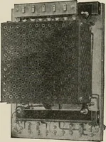 An illustration from Cyclopedia of applied electricity : a general reference work on direct-current generators and motors, storage batteries, electrochemistry, welding, electric wiring, meters, electric lighting, electric railways, power stations, switchboards, power transmission, alternating-current machinery, telegraphy, etc. (1916)