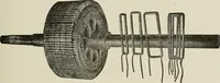 An illustration from Cyclopedia of applied electricity : a general reference work on direct-current generators and motors, storage batteries, electrochemistry, welding, electric wiring, meters, electric lighting, electric railways, power stations, switchboards, power transmission, alternating-current machinery, telegraphy, etc. (1916)
