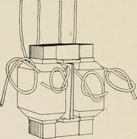 An illustration from Cyclopedia of applied electricity : a general reference work on direct-current generators and motors, storage batteries, electrochemistry, welding, electric wiring, meters, electric lighting, electric railways, power stations, switchboards, power transmission, alternating-current machinery, telegraphy, etc. (1916)