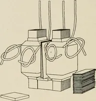 An illustration from Cyclopedia of applied electricity : a general reference work on direct-current generators and motors, storage batteries, electrochemistry, welding, electric wiring, meters, electric lighting, electric railways, power stations, switchboards, power transmission, alternating-current machinery, telegraphy, etc. (1916)