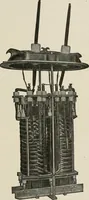 An illustration from Cyclopedia of applied electricity : a general reference work on direct-current generators and motors, storage batteries, electrochemistry, welding, electric wiring, meters, electric lighting, electric railways, power stations, switchboards, power transmission, alternating-current machinery, telegraphy, etc. (1916)