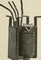 An illustration from Cyclopedia of applied electricity : a general reference work on direct-current generators and motors, storage batteries, electrochemistry, welding, electric wiring, meters, electric lighting, electric railways, power stations, switchboards, power transmission, alternating-current machinery, telegraphy, etc. (1916)