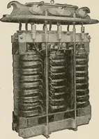 An illustration from Cyclopedia of applied electricity : a general reference work on direct-current generators and motors, storage batteries, electrochemistry, welding, electric wiring, meters, electric lighting, electric railways, power stations, switchboards, power transmission, alternating-current machinery, telegraphy, etc. (1916)