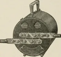 An illustration from Cyclopedia of applied electricity : a general reference work on direct-current generators and motors, storage batteries, electrochemistry, welding, electric wiring, meters, electric lighting, electric railways, power stations, switchboards, power transmission, alternating-current machinery, telegraphy, etc. (1916)