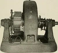 An illustration from Cyclopedia of applied electricity : a general reference work on direct-current generators and motors, storage batteries, electrochemistry, welding, electric wiring, meters, electric lighting, electric railways, power stations, switchboards, power transmission, alternating-current machinery, telegraphy, etc. (1916)