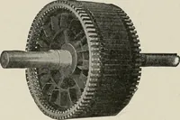 An illustration from Cyclopedia of applied electricity : a general reference work on direct-current generators and motors, storage batteries, electrochemistry, welding, electric wiring, meters, electric lighting, electric railways, power stations, switchboards, power transmission, alternating-current machinery, telegraphy, etc. (1916)
