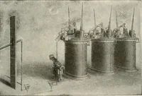 An illustration from Cyclopedia of applied electricity : a general reference work on direct-current generators and motors, storage batteries, electrochemistry, welding, electric wiring, meters, electric lighting, electric railways, power stations, switchboards, power transmission, alternating-current machinery, telegraphy, etc. (1916)