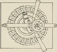 An illustration from Cyclopedia of applied electricity : a general reference work on direct-current generators and motors, storage batteries, electrochemistry, welding, electric wiring, meters, electric lighting, electric railways, power stations, switchboards, power transmission, alternating-current machinery, telegraphy, etc. (1916)