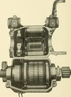 An illustration from Cyclopedia of applied electricity : a general reference work on direct-current generators and motors, storage batteries, electrochemistry, welding, electric wiring, meters, electric lighting, electric railways, power stations, switchboards, power transmission, alternating-current machinery, telegraphy, etc. (1916)