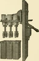 An illustration from Cyclopedia of applied electricity : a general reference work on direct-current generators and motors, storage batteries, electrochemistry, welding, electric wiring, meters, electric lighting, electric railways, power stations, switchboards, power transmission, alternating-current machinery, telegraphy, etc. (1916)