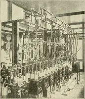An illustration from Cyclopedia of applied electricity : a general reference work on direct-current generators and motors, storage batteries, electrochemistry, welding, electric wiring, meters, electric lighting, electric railways, power stations, switchboards, power transmission, alternating-current machinery, telegraphy, etc. (1916)