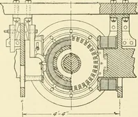 An illustration from Cyclopedia of applied electricity : a general reference work on direct-current generators and motors, storage batteries, electrochemistry, welding, electric wiring, meters, electric lighting, electric railways, power stations, switchboards, power transmission, alternating-current machinery, telegraphy, etc. (1916)