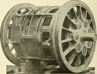An illustration from Cyclopedia of applied electricity : a general reference work on direct-current generators and motors, storage batteries, electrochemistry, welding, electric wiring, meters, electric lighting, electric railways, power stations, switchboards, power transmission, alternating-current machinery, telegraphy, etc. (1916)