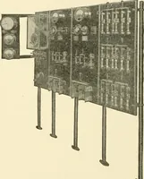 An illustration from Cyclopedia of applied electricity : a general reference work on direct-current generators and motors, storage batteries, electrochemistry, welding, electric wiring, meters, electric lighting, electric railways, power stations, switchboards, power transmission, alternating-current machinery, telegraphy, etc. (1916)