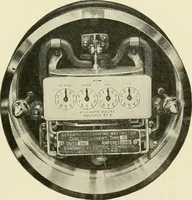 An illustration from Cyclopedia of applied electricity : a general reference work on direct-current generators and motors, storage batteries, electrochemistry, welding, electric wiring, meters, electric lighting, electric railways, power stations, switchboards, power transmission, alternating-current machinery, telegraphy, etc. (1916)