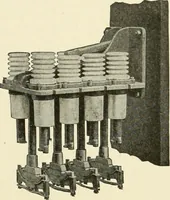 An illustration from Cyclopedia of applied electricity : a general reference work on direct-current generators and motors, storage batteries, electrochemistry, welding, electric wiring, meters, electric lighting, electric railways, power stations, switchboards, power transmission, alternating-current machinery, telegraphy, etc. (1916)