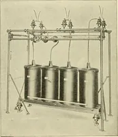 An illustration from Cyclopedia of applied electricity : a general reference work on direct-current generators and motors, storage batteries, electrochemistry, welding, electric wiring, meters, electric lighting, electric railways, power stations, switchboards, power transmission, alternating-current machinery, telegraphy, etc. (1916)