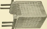 An illustration from Cyclopedia of applied electricity : a general reference work on direct-current generators and motors, storage batteries, electrochemistry, welding, electric wiring, meters, electric lighting, electric railways, power stations, switchboards, power transmission, alternating-current machinery, telegraphy, etc. (1916)