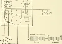 An illustration from Cyclopedia of applied electricity : a general reference work on direct-current generators and motors, storage batteries, electrochemistry, welding, electric wiring, meters, electric lighting, electric railways, power stations, switchboards, power transmission, alternating-current machinery, telegraphy, etc. (1916)